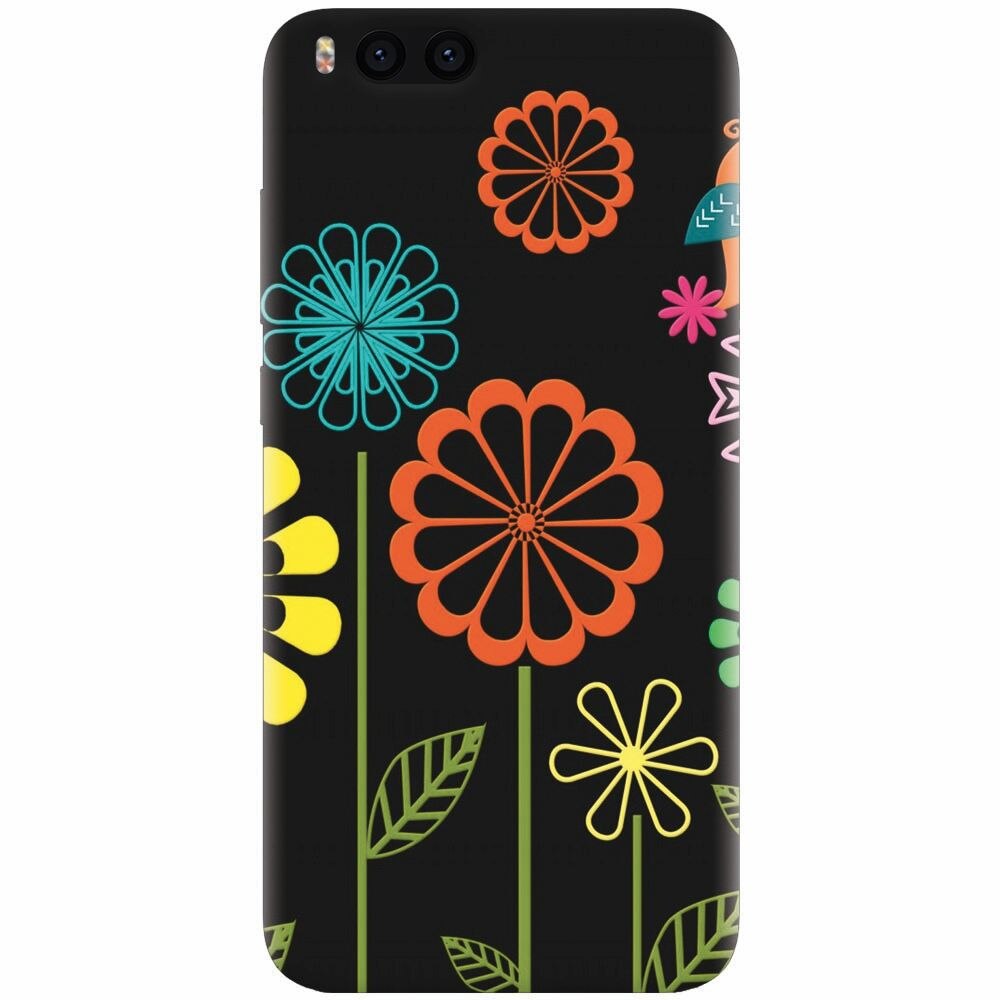 Husa silicon pentru Xiaomi Mi Note 3, Colorful Spring Birds Flowers Vectors