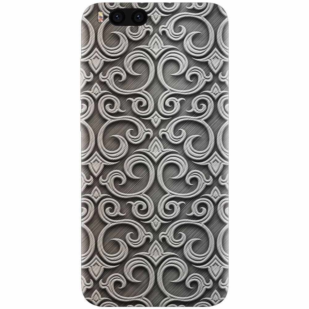Husa silicon pentru Xiaomi Mi Note 3, Baroque Silver Pattern