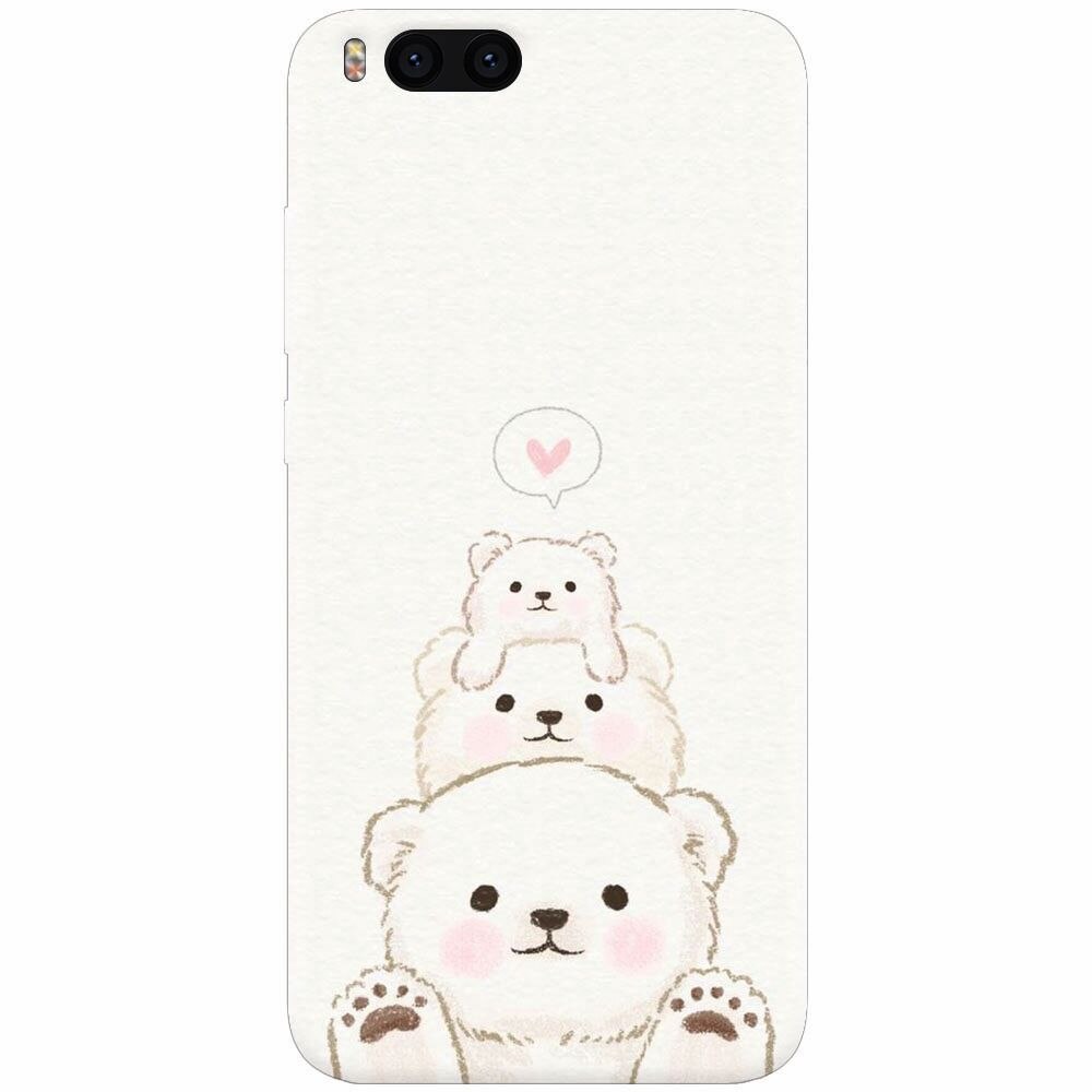 Husa silicon pentru Xiaomi Mi Note 3, Family Bear