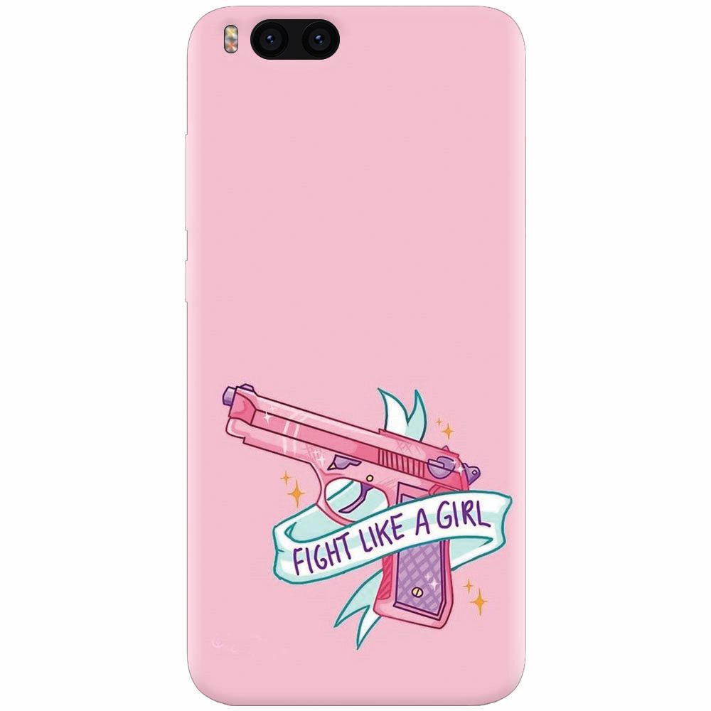 Husa silicon pentru Xiaomi Mi 6, Fight Like A Girl Husa silicon pentru Xiaomi Mi 6, Fight Like A Girl