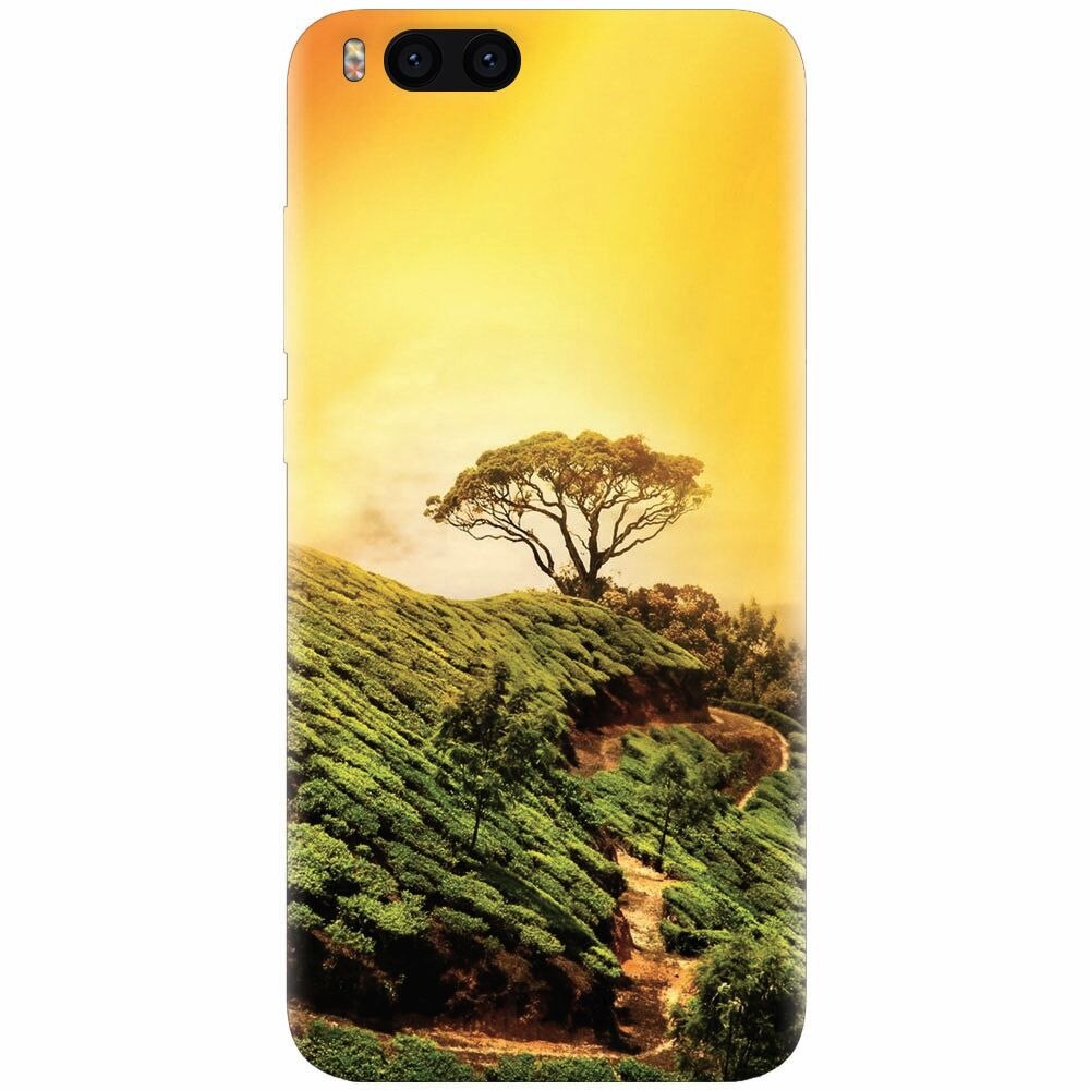 Husa silicon pentru Xiaomi Mi Note 3, Hill Top Tree Golden Light