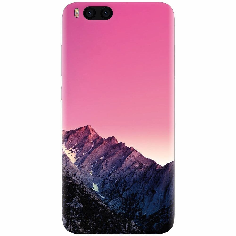 Husa silicon pentru Xiaomi Mi Note 3, Mountain Peak Pink Gradient Effect