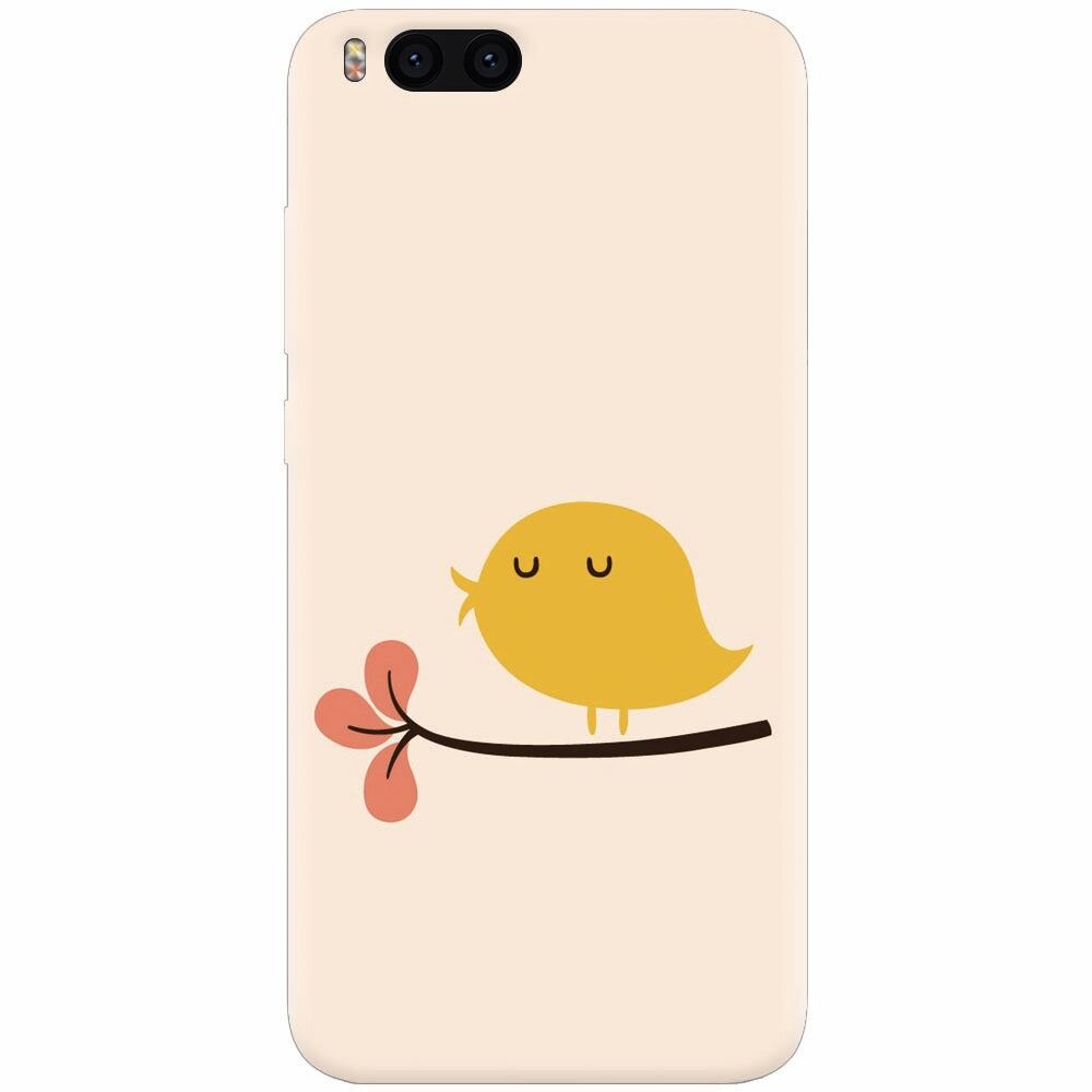Husa silicon pentru Xiaomi Mi Note 3, Flat Minimal Cute Bird Illustration