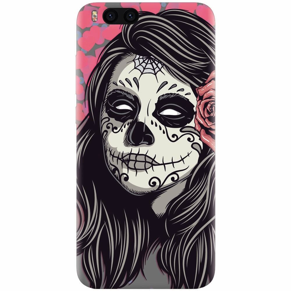 Husa silicon pentru Xiaomi Mi Note 3, Mexican Girl Skull