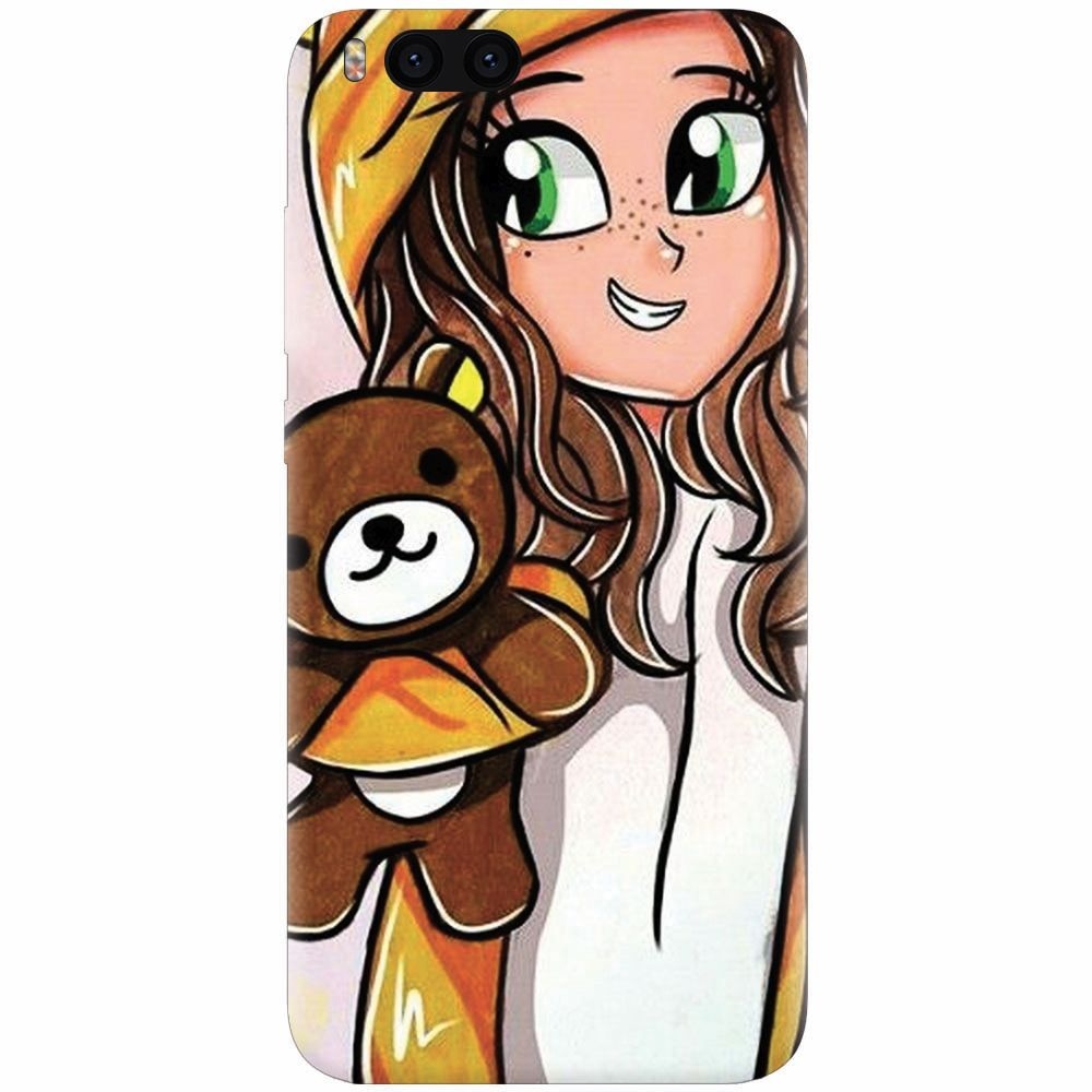 Husa silicon pentru Xiaomi Mi Note 3, Girl With Little Bear