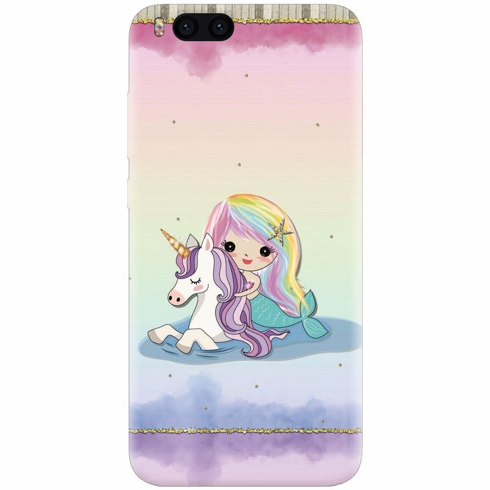Husa silicon pentru Xiaomi Mi Note 3, Mermaid Unicorn Play
