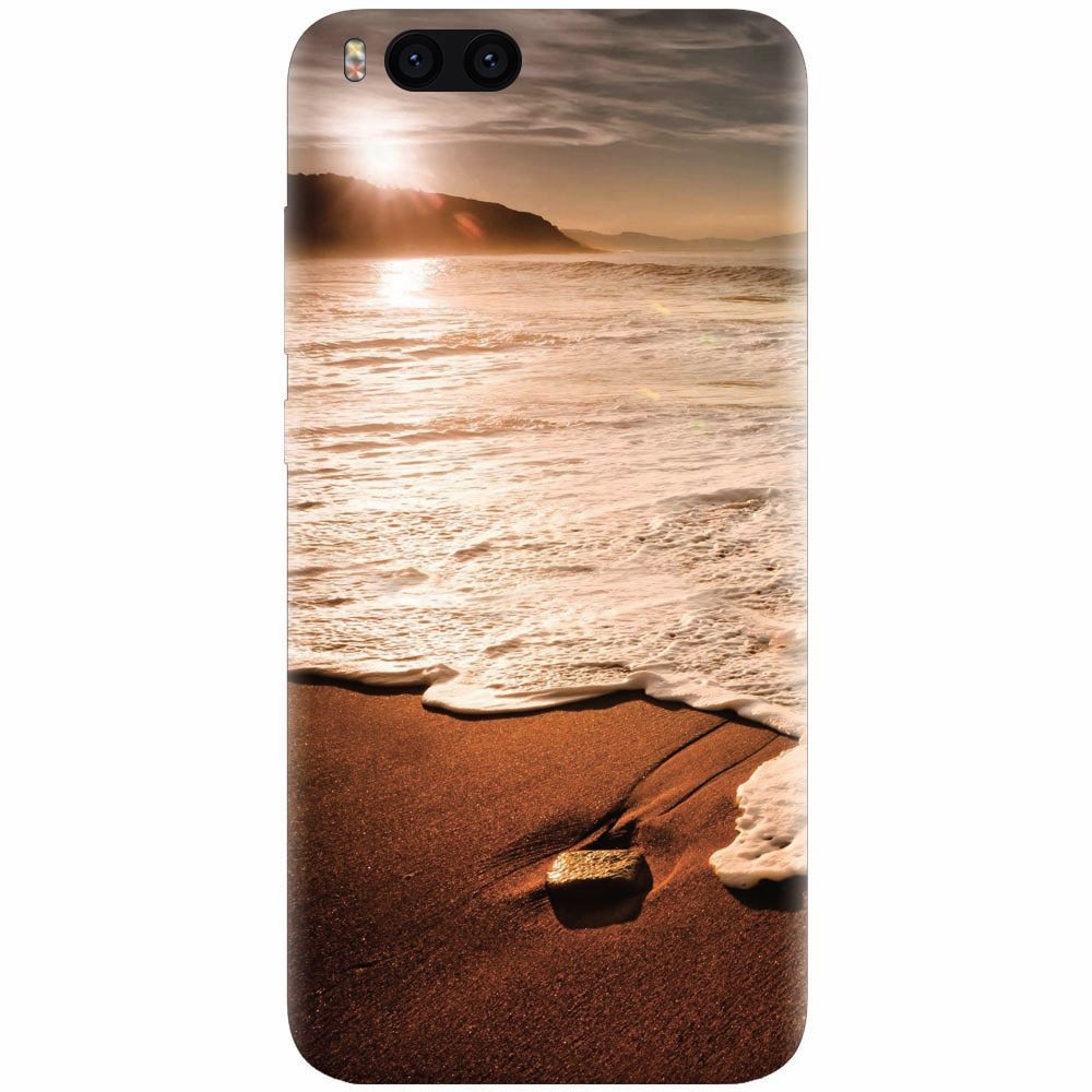 Husa silicon pentru Xiaomi Mi Note 3, Sunset Foamy Beach Wave
