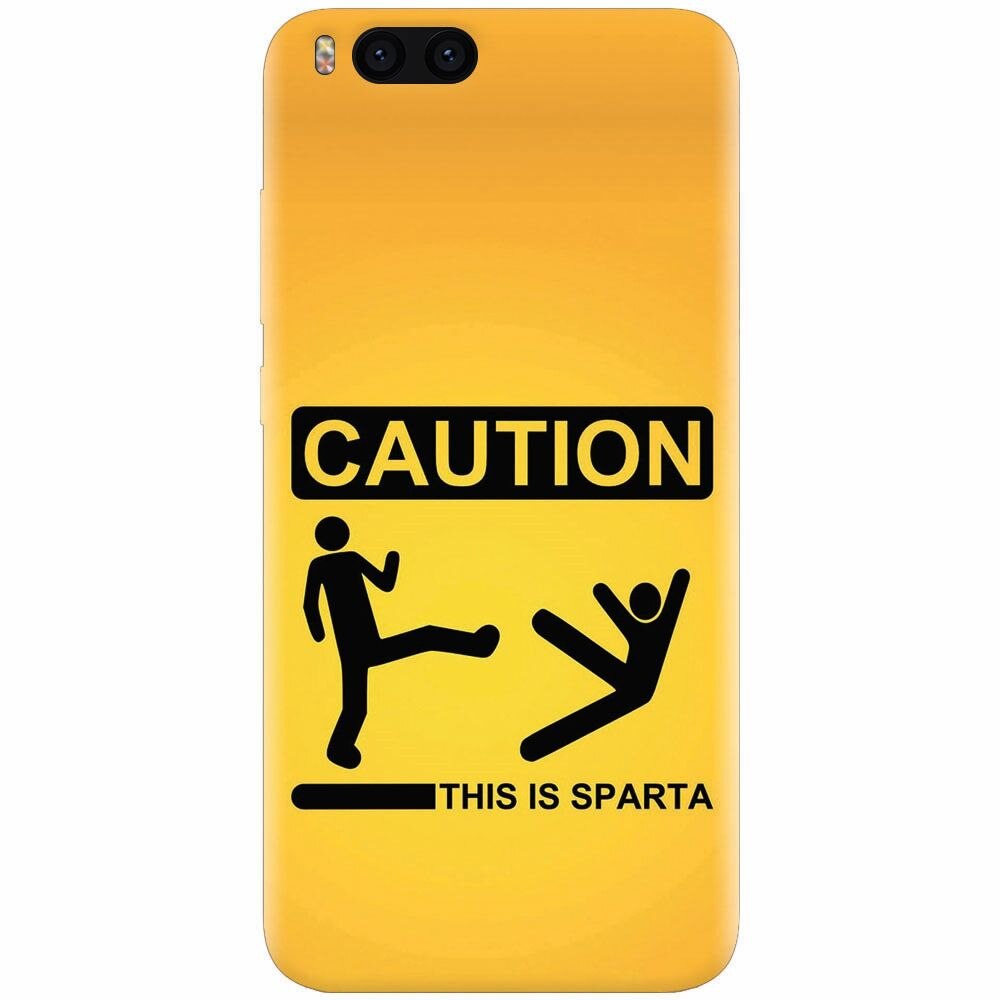 Husa silicon pentru Xiaomi Mi Note 3, This Is Sparta Funny Illustration