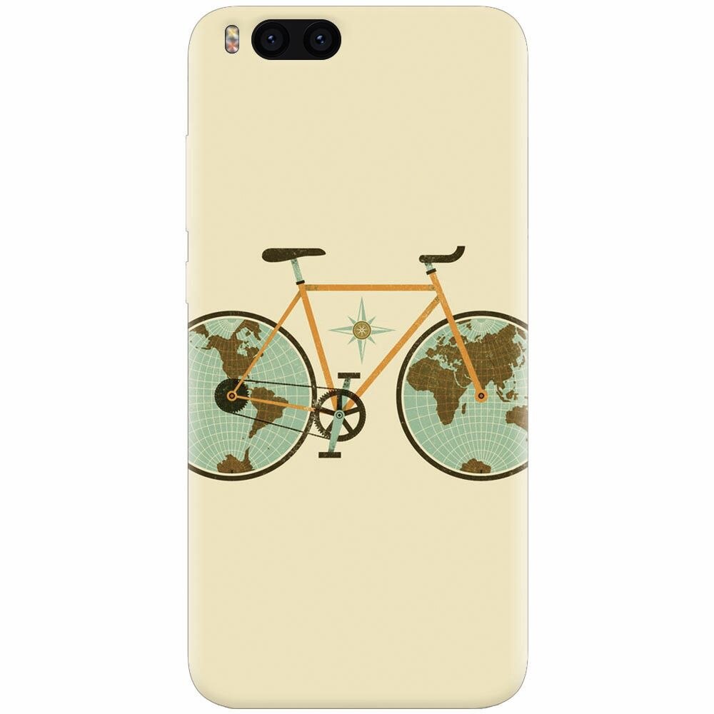 Husa silicon pentru Xiaomi Mi Note 3, Retro Bicycle Illustration