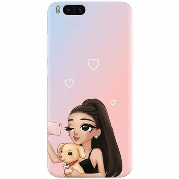 Husa silicon pentru Xiaomi Mi Note 3, Selfie With Sweet Dog Husa silicon pentru Xiaomi Mi Note 3, Selfie With Sweet Dog