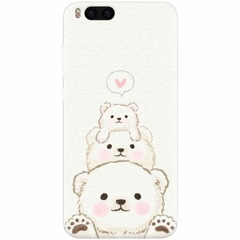 Husa silicon pentru Xiaomi Mi 6, Bear Family Husa silicon pentru Xiaomi Mi 6, Bear Family