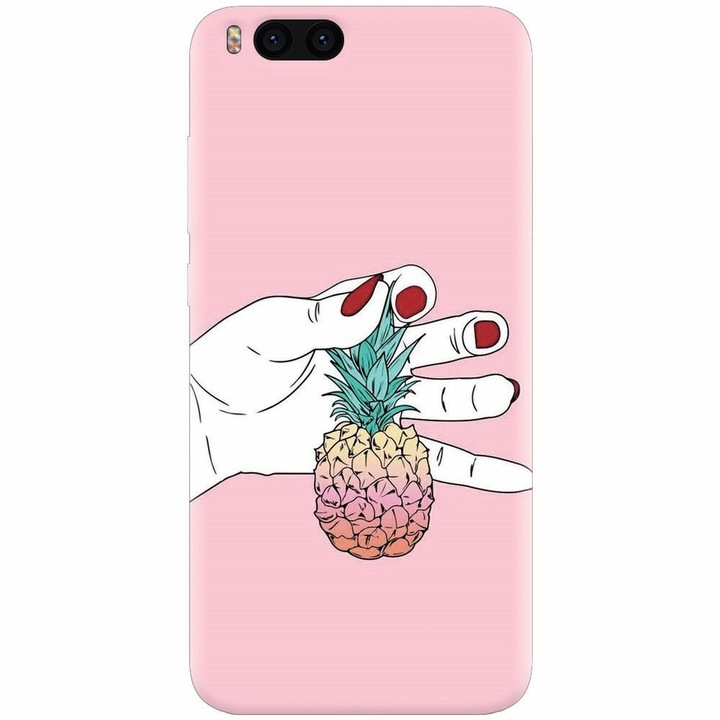 Husa silicon pentru Xiaomi Mi Note 3, Rainbow Pinepple