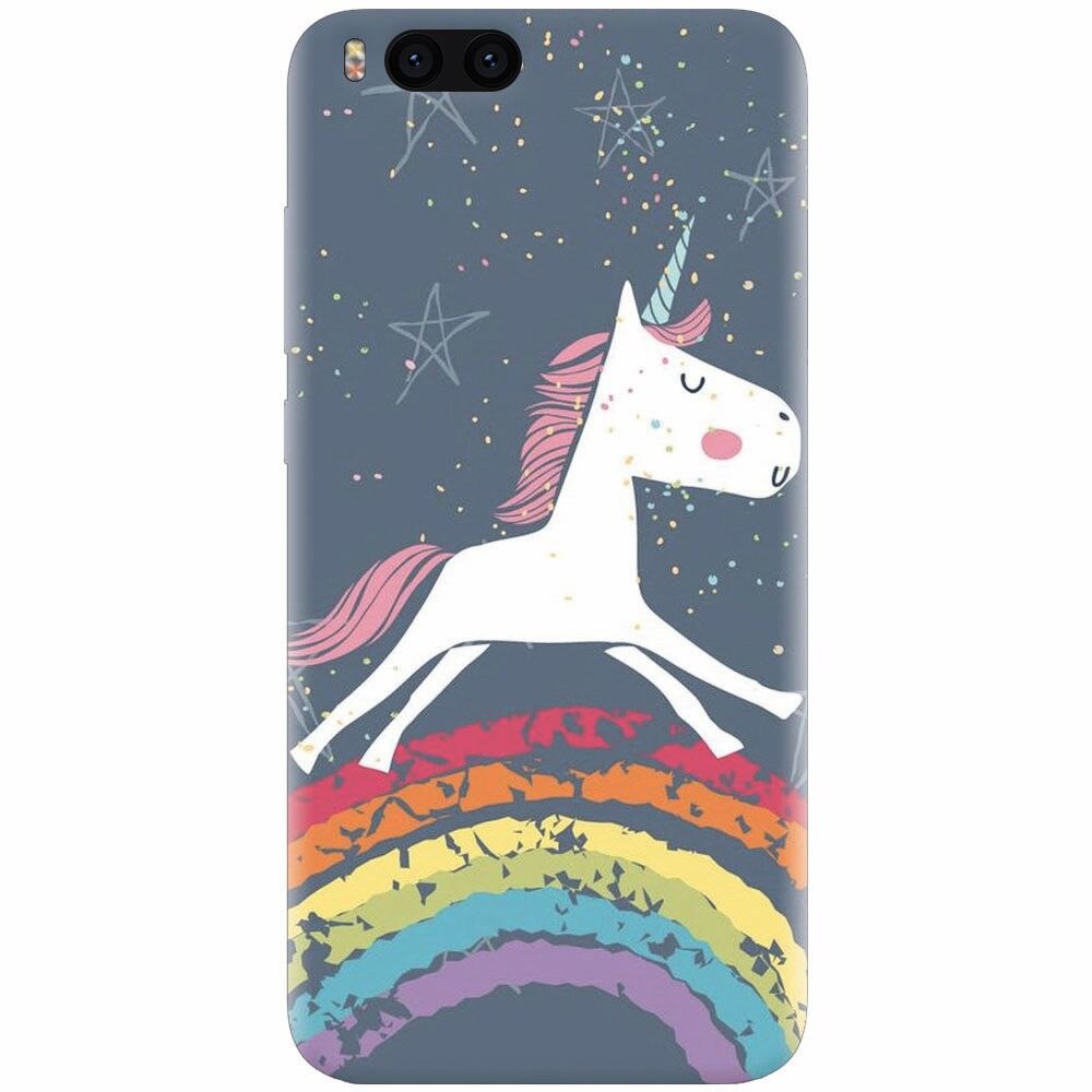 Husa silicon pentru Xiaomi Mi 6, Unicorn Rainbow