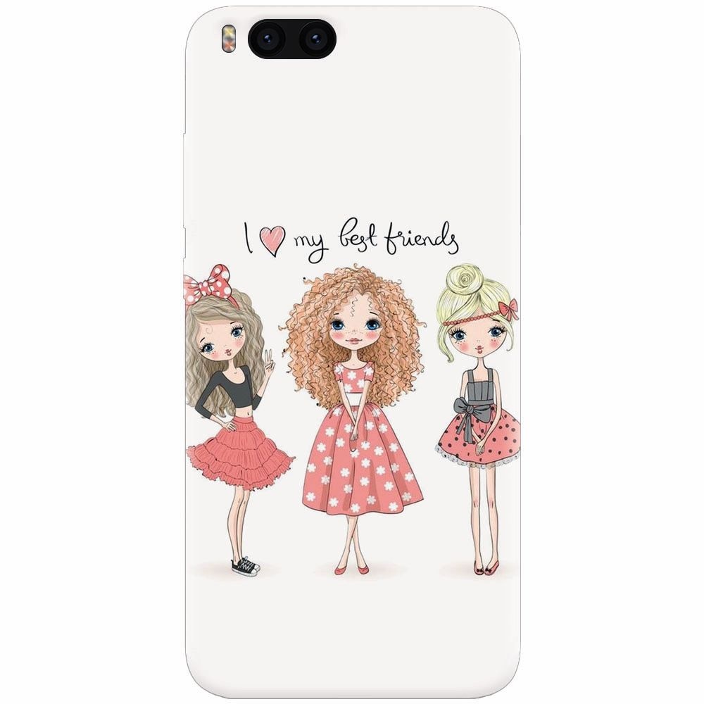 Husa silicon pentru Xiaomi Mi Note 3, I Love My Best Friends
