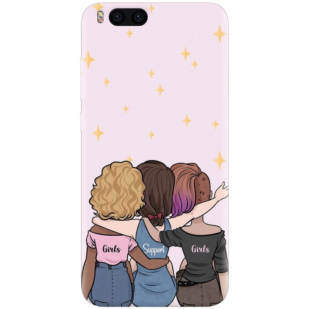 Husa silicon pentru Xiaomi Mi Note 3, Girls Support Girls