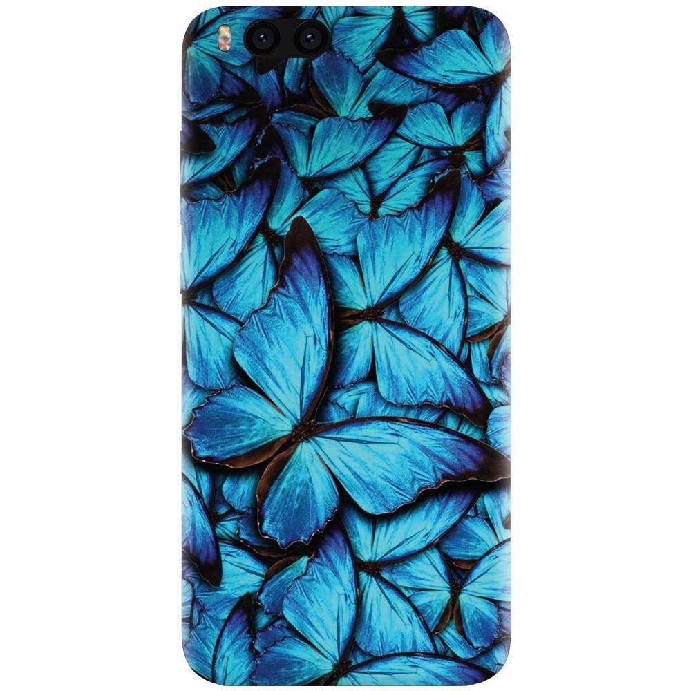 Husa silicon pentru Xiaomi Mi Note 3, Blue Butterfly 101
