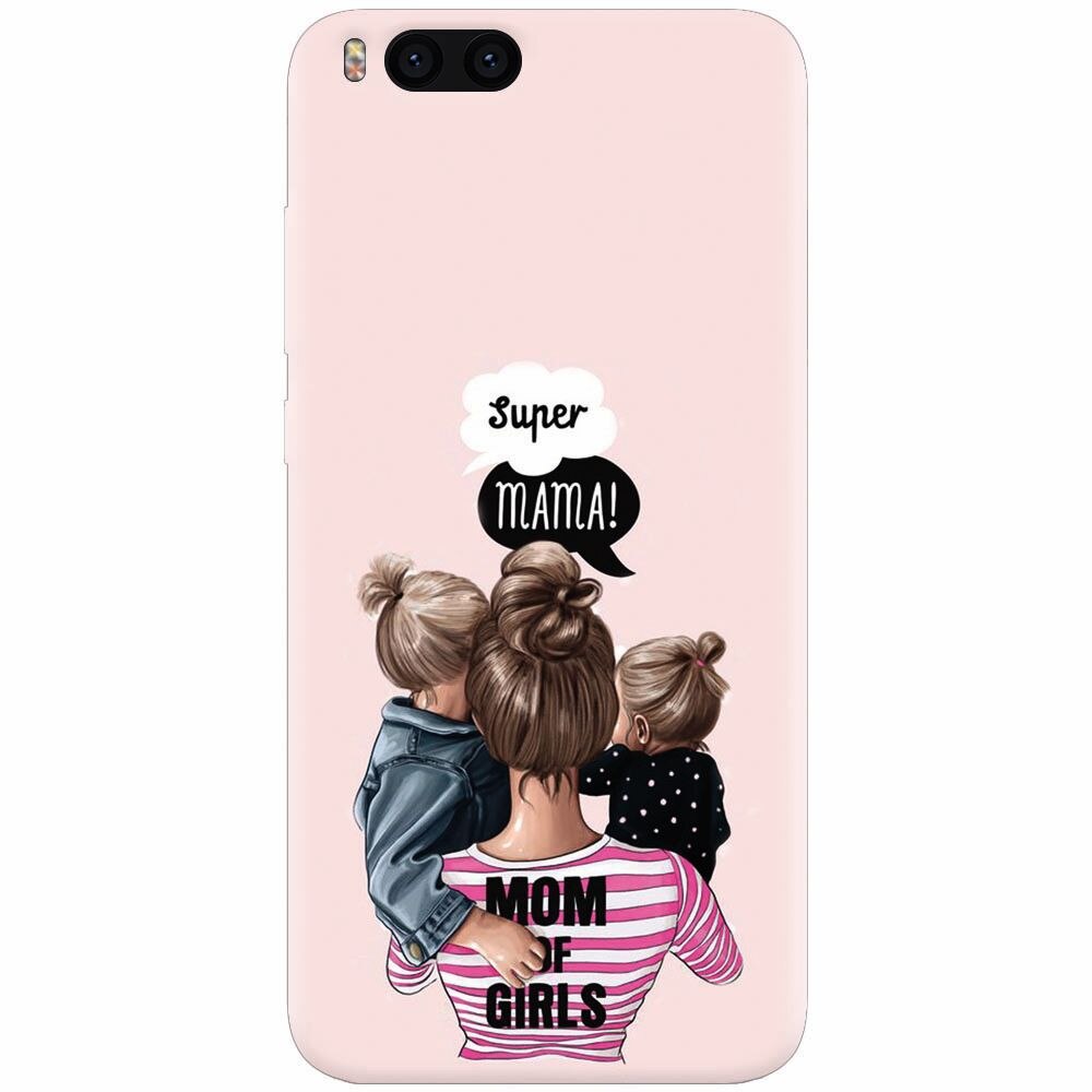 Husa silicon pentru Xiaomi Mi Note 3, Mom Of Girls