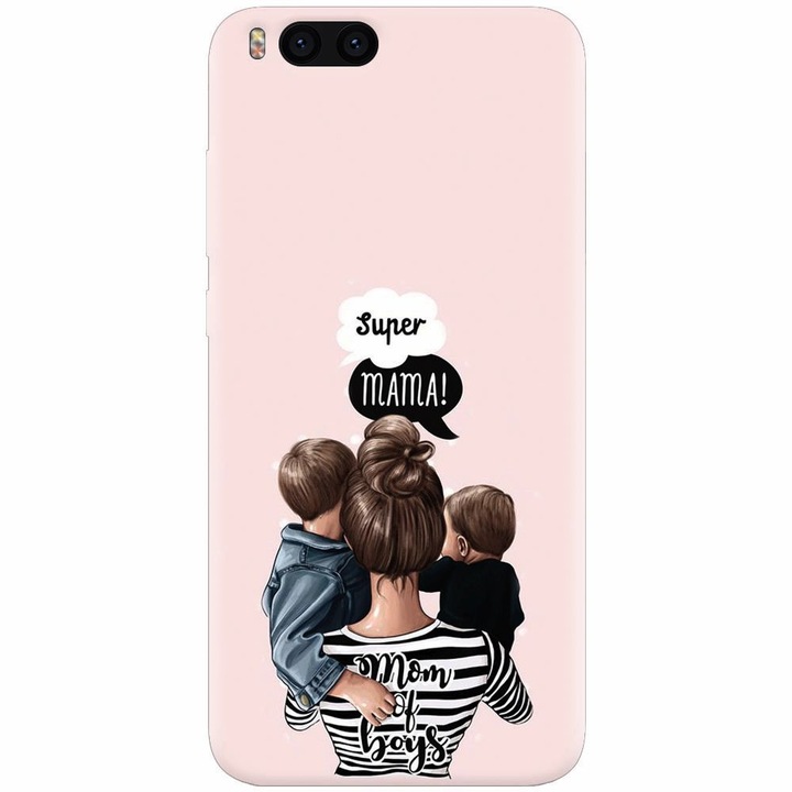 Силиконов кейс за Xiaomi Mi Note 3, Mom Of Boys