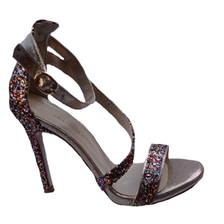 Sandale fashion Andalouse,toc cui,cu sclipici,D&J Exclussive, Multicolor