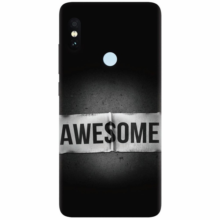 Силиконов кейс за Xiaomi Mi Max 3, Awesome Label Dark