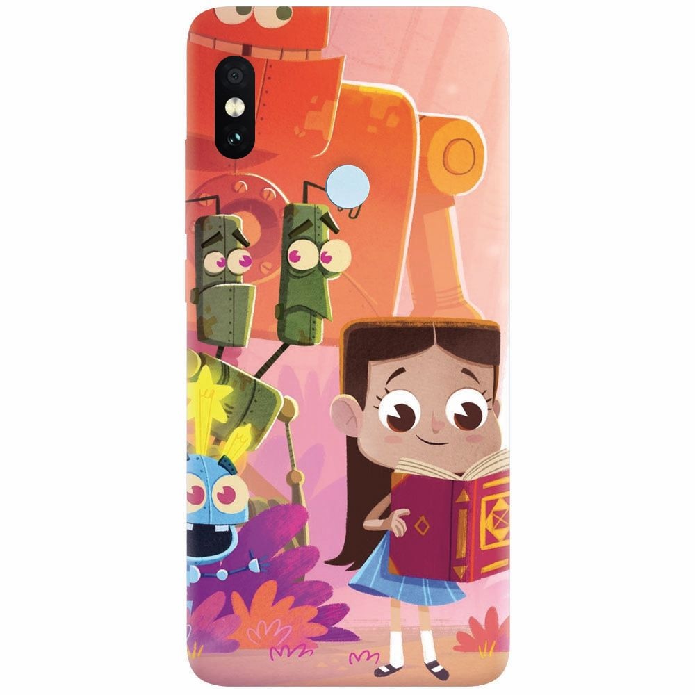 Husa silicon pentru Xiaomi Redmi Note 5 Pro, Children Kids Robots Illustration Colorful K