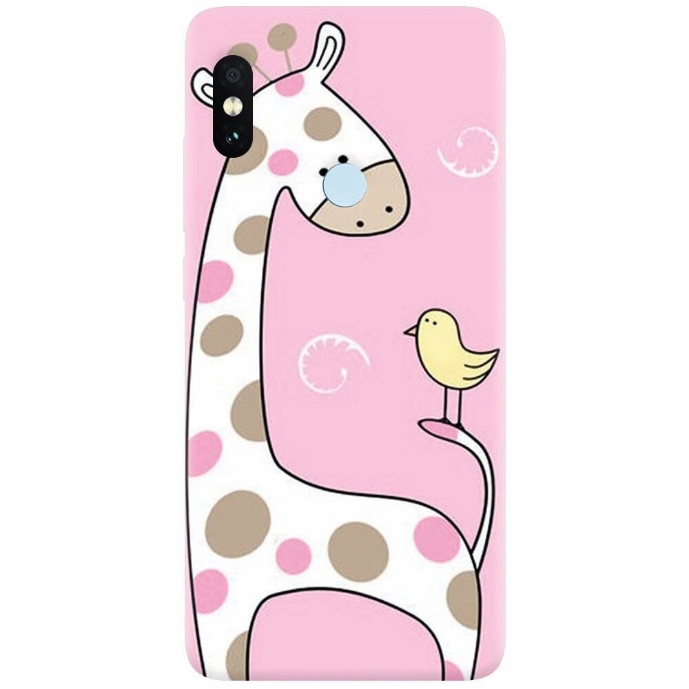 Husa silicon pentru Xiaomi Mi A2, Cute Giraffe