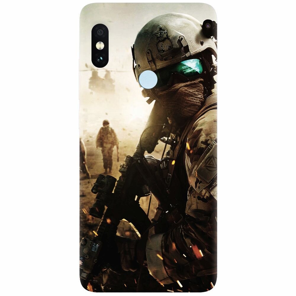 Husa silicon pentru Xiaomi Redmi Note 5 Pro, Battlefield
