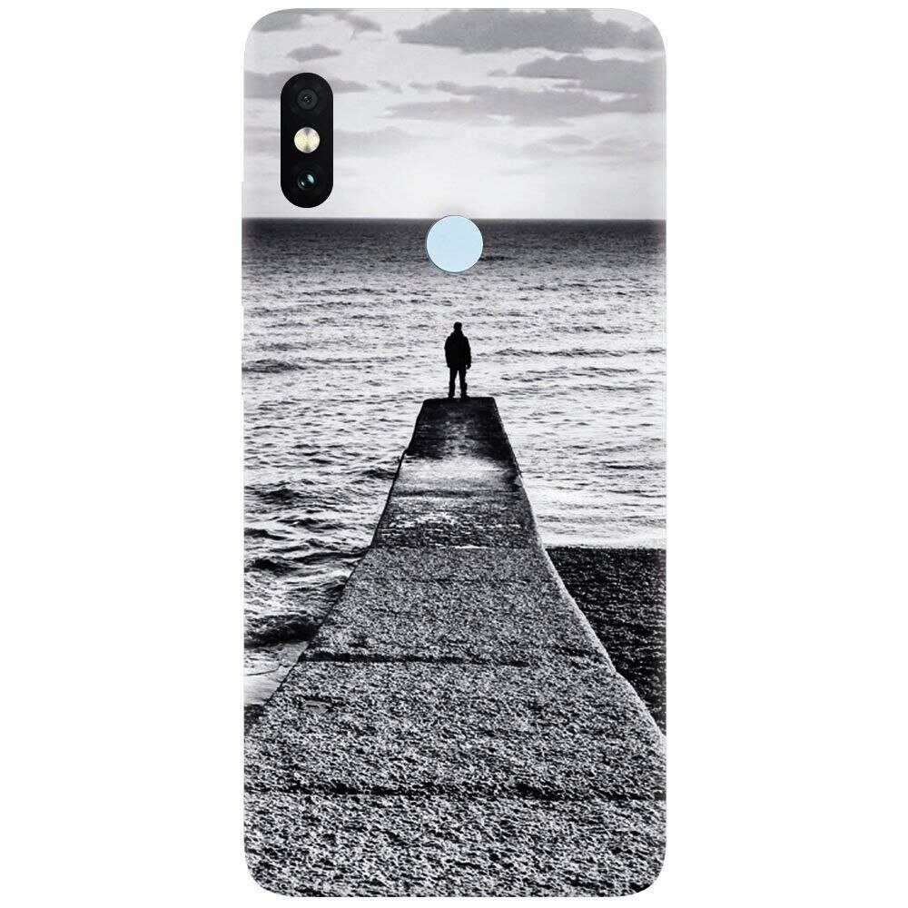 Husa silicon pentru Xiaomi Redmi Note 5 Pro, Abstract Dock Man Grey