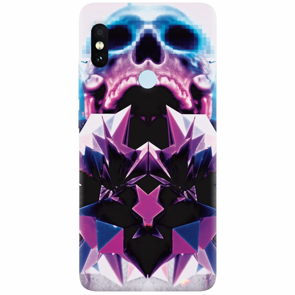 Husa silicon pentru Xiaomi Mi A2, Abstract Framed Skull