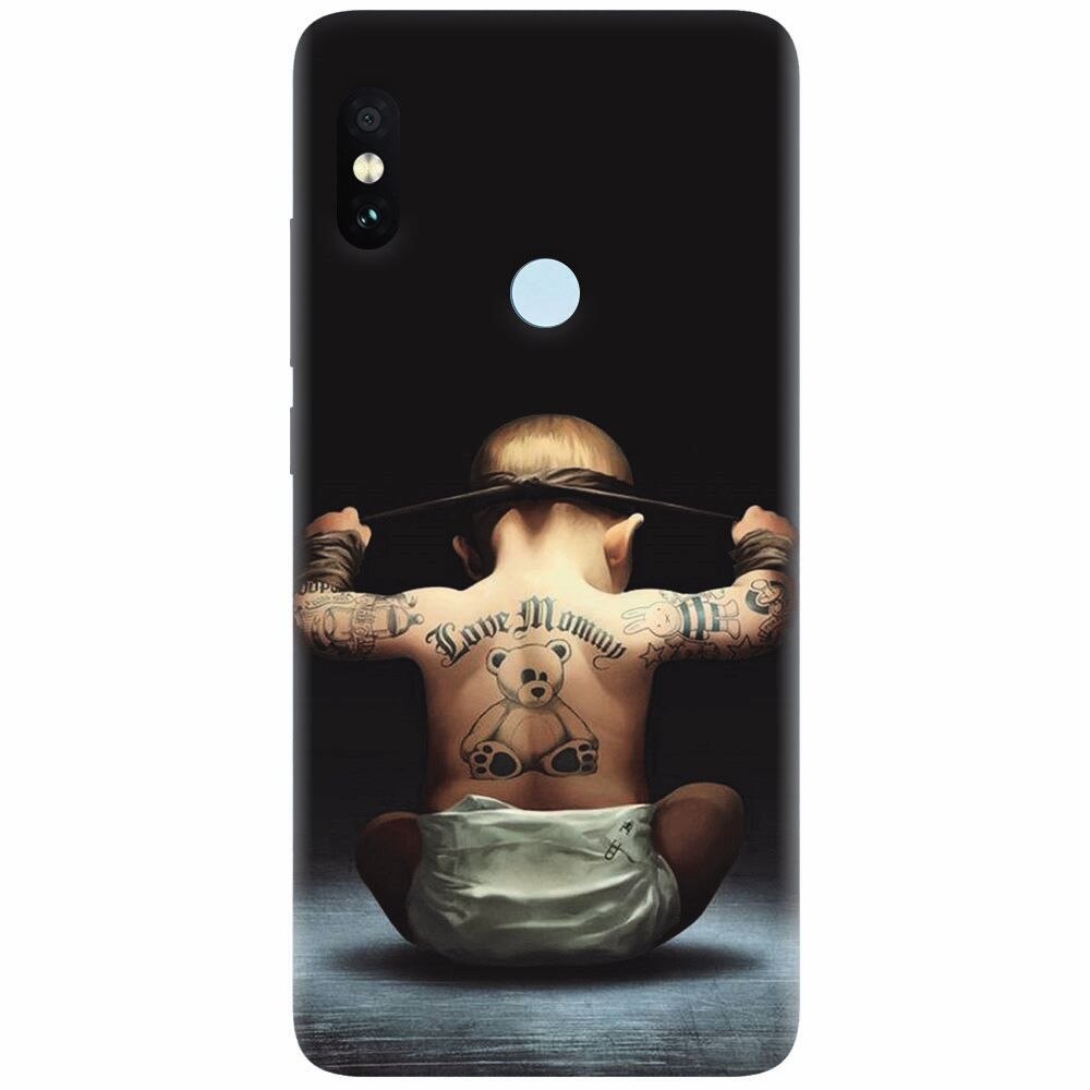 Husa silicon pentru Xiaomi Mi A2, Body Builder Cute Baby Tattoo