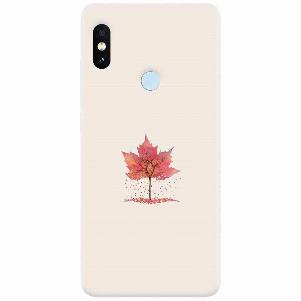 Husa silicon pentru Xiaomi Mi A2 Lite, Autumn Tree Leaf Shape Illustration