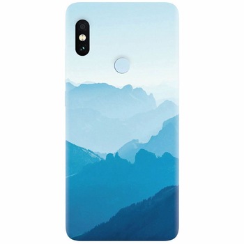 Husa silicon pentru Xiaomi Mi Max 3, Blue Mountain Crests Husa silicon pentru Xiaomi Mi Max 3, Blue Mountain Crests