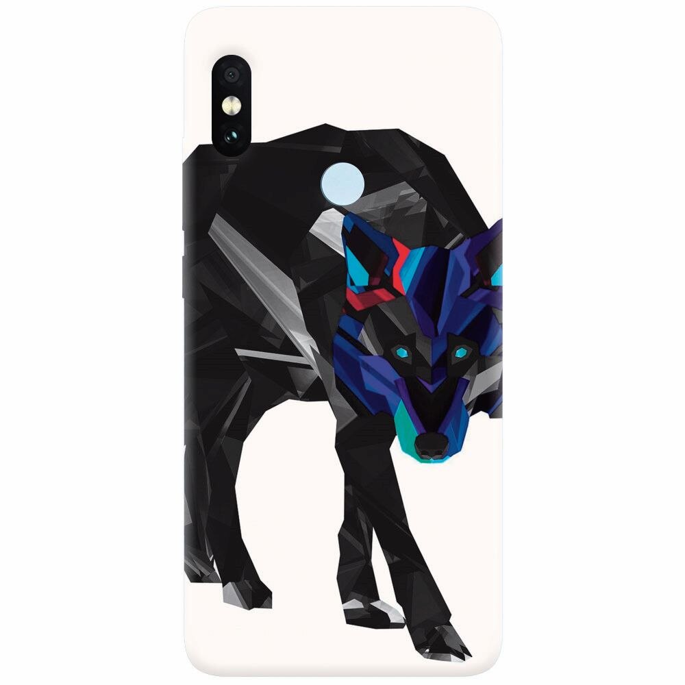 Husa silicon pentru Xiaomi Redmi Note 5 Pro, Abstract Wolf
