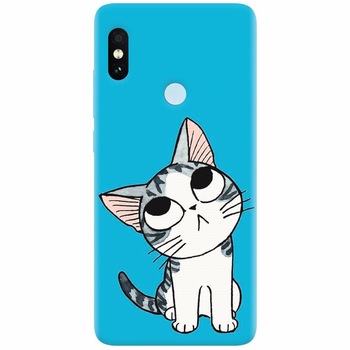 Husa silicon pentru Xiaomi Redmi Note 5 Pro, Cat Lovely Cartoon Husa silicon pentru Xiaomi Redmi Note 5 Pro, Cat Lovely Cartoon