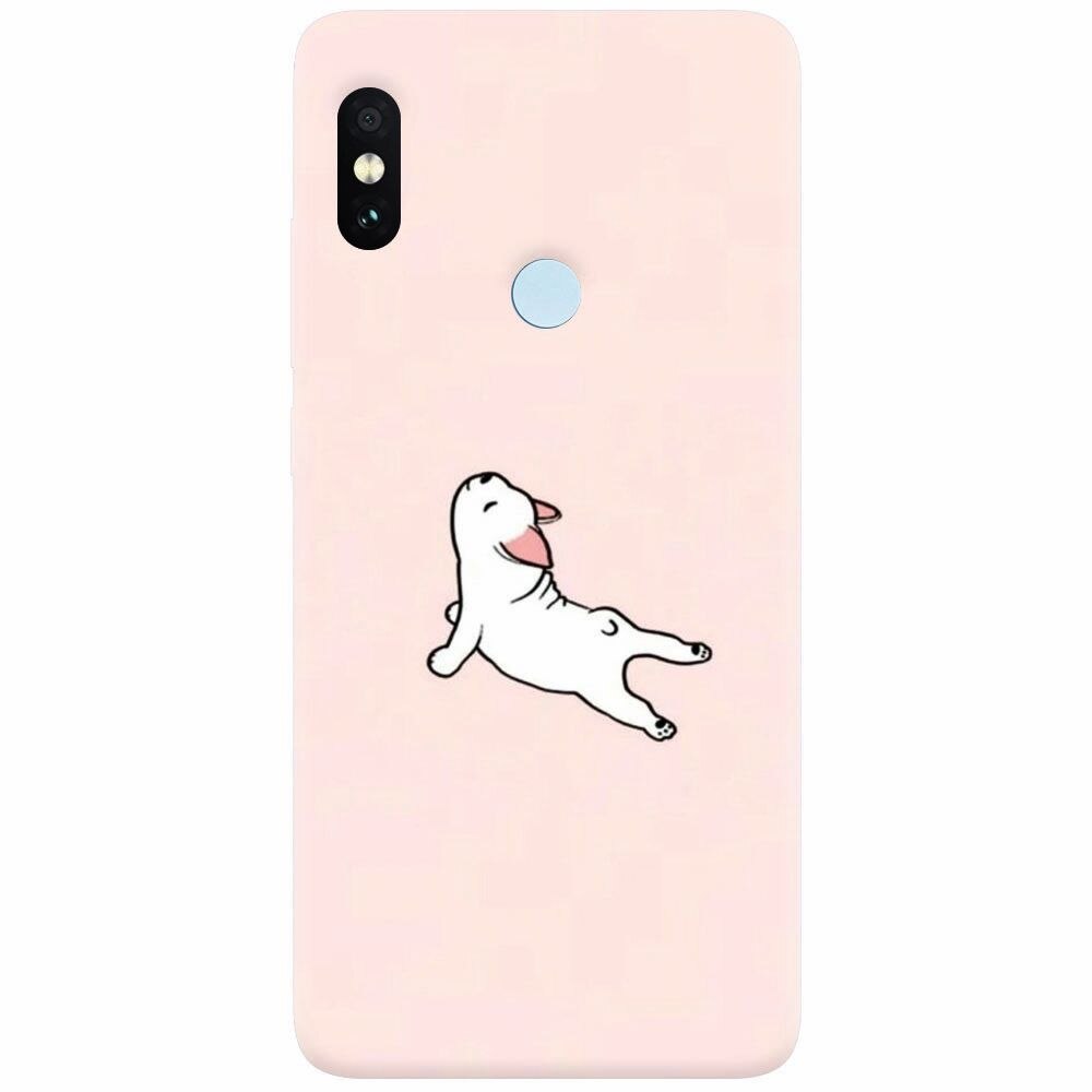 Husa silicon pentru Xiaomi Redmi S2, Cute Dog Streching