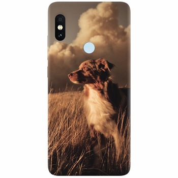 Husa silicon pentru Xiaomi Mi Max 3, Alone Dog Animal In Grass Husa silicon pentru Xiaomi Mi Max 3, Alone Dog Animal In Grass