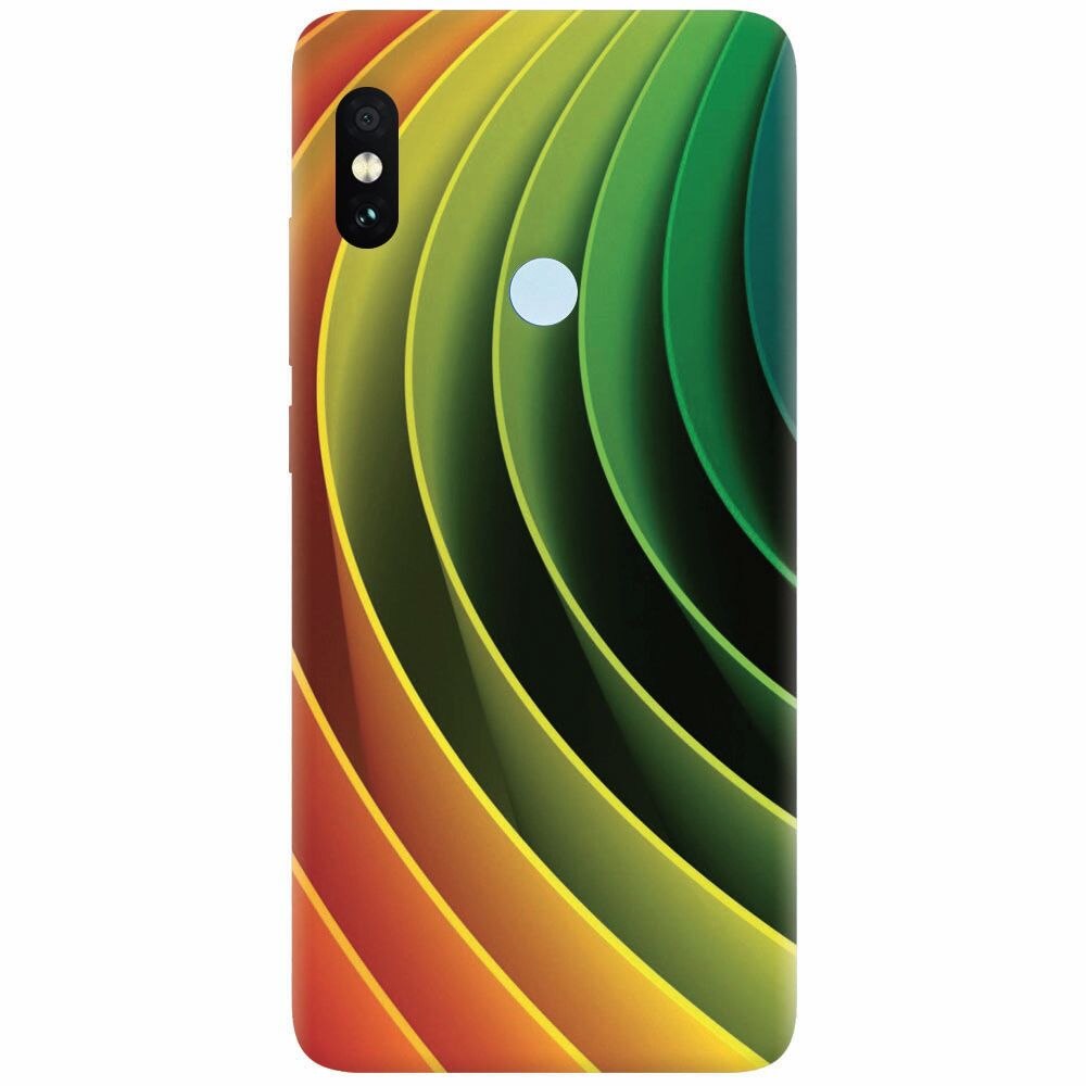 Husa silicon pentru Xiaomi Redmi Note 5 Pro, 3D Multicolor Abstract Lines