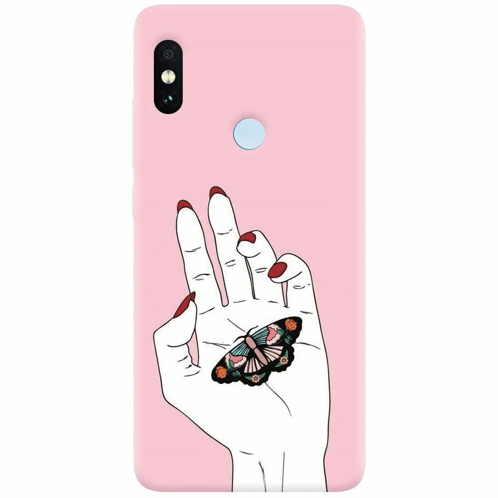 Husa silicon pentru Xiaomi Redmi Note 5 Pro, Butterfly In Hand