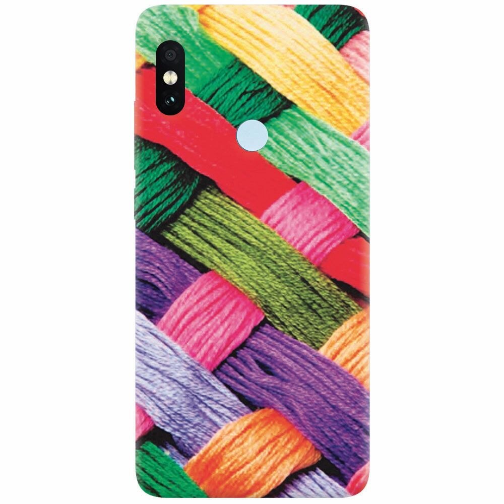 Husa silicon pentru Xiaomi Mi A2 Lite, Colorful Woolen Art