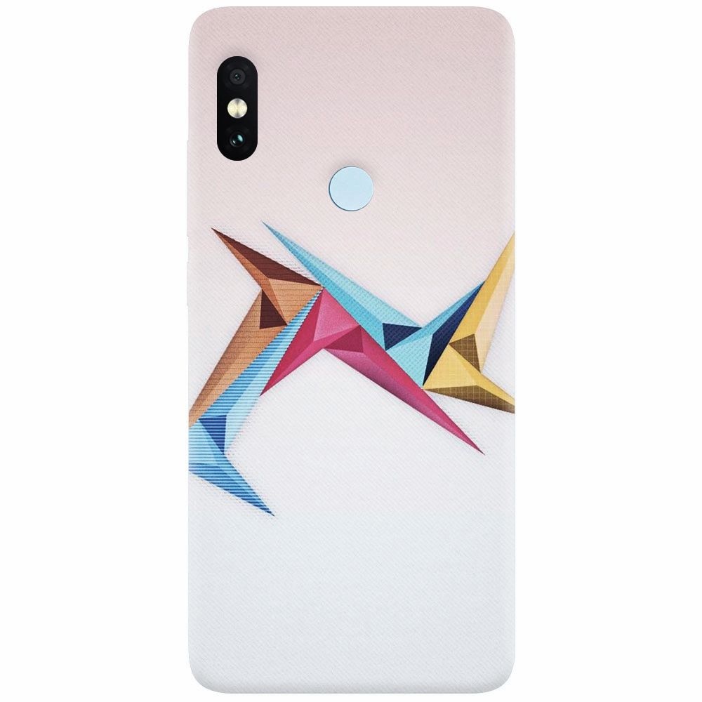 Husa silicon pentru Xiaomi Redmi S2, Abstract Minimalistic Colors Triangles