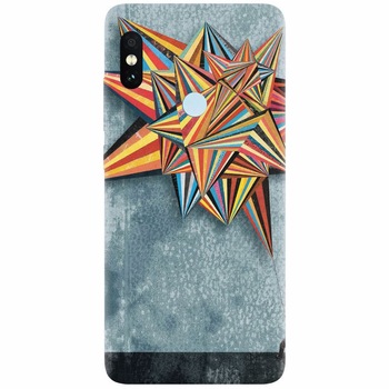 Husa silicon pentru Xiaomi Mi Max 3, Abstract Colorful Balloon Triangles Husa silicon pentru Xiaomi Mi Max 3, Abstract Colorful Balloon Triangles