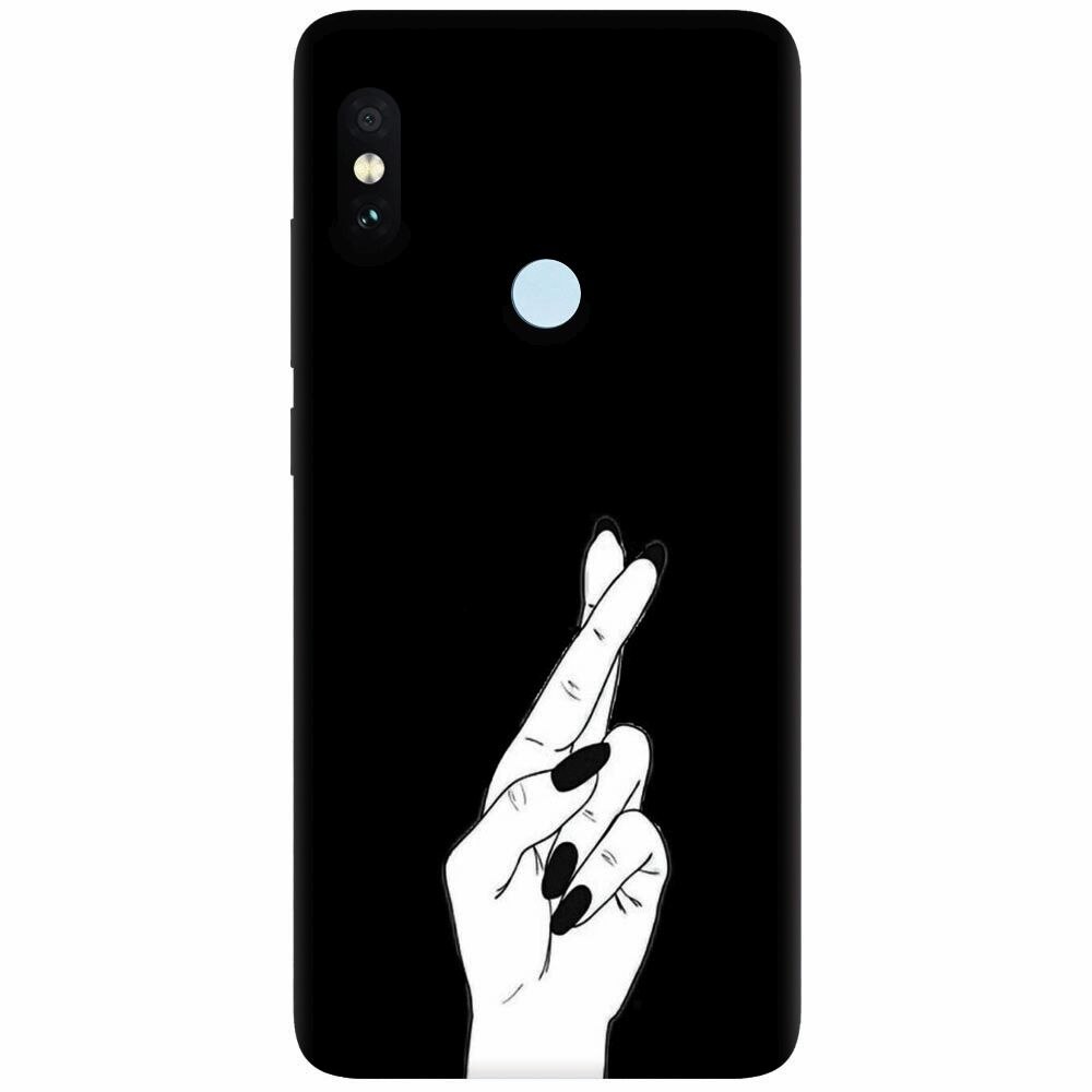 Husa silicon pentru Xiaomi Mi A2, Finger Cross
