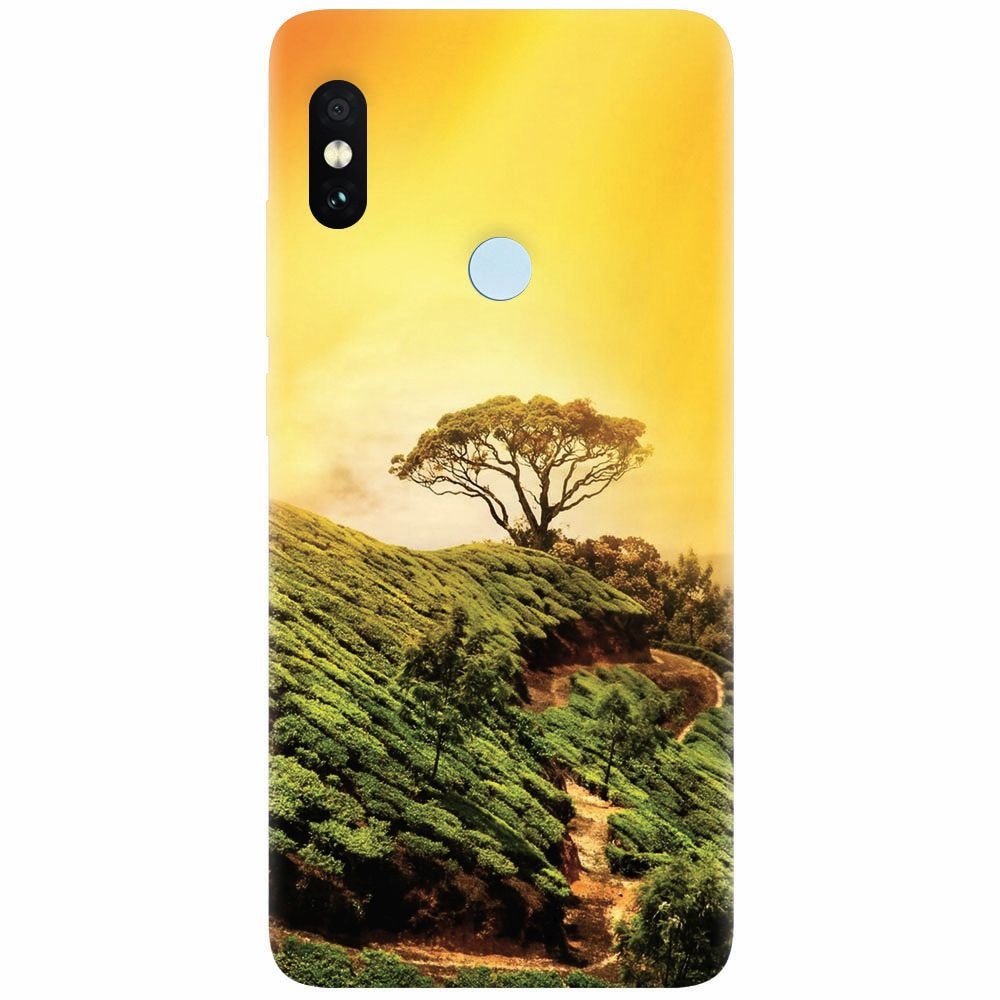 Husa silicon pentru Xiaomi Mi Max 3, Hill Top Tree Golden Light
