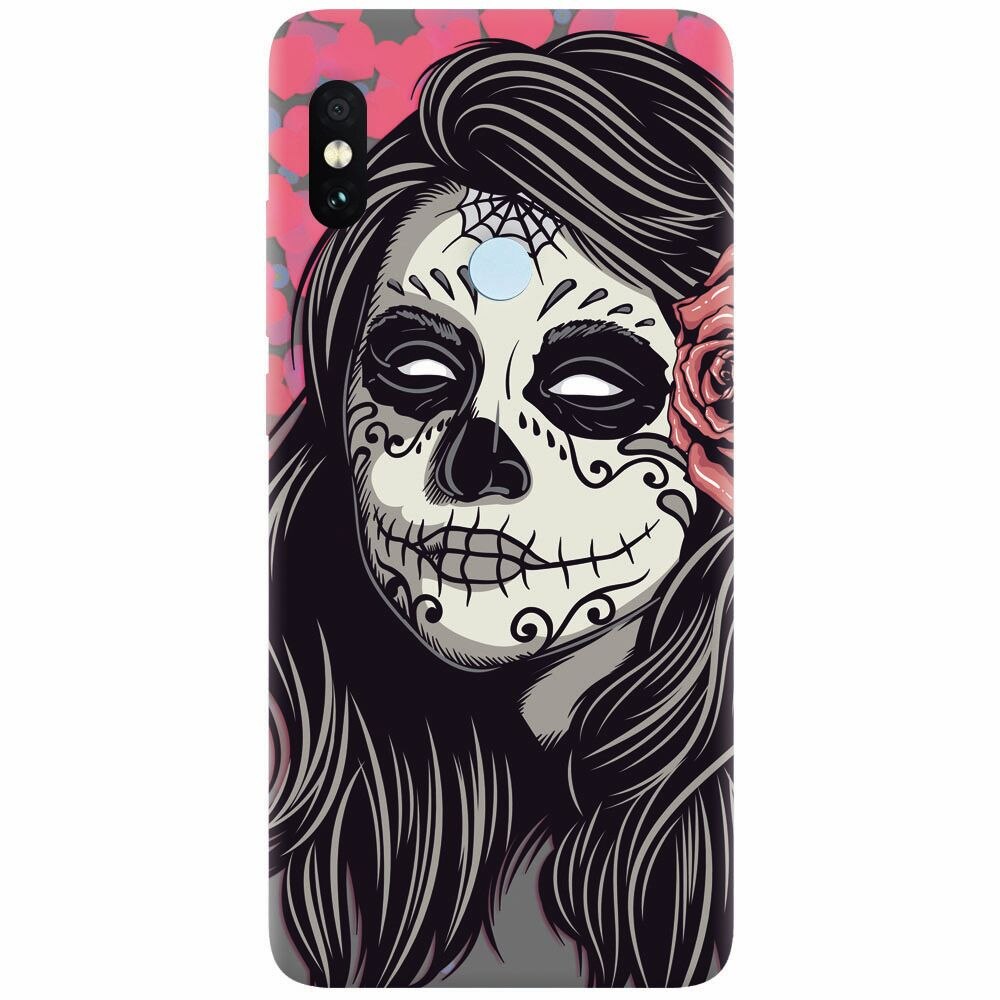 Husa silicon pentru Xiaomi Mi A2 Lite, Mexican Girl Skull