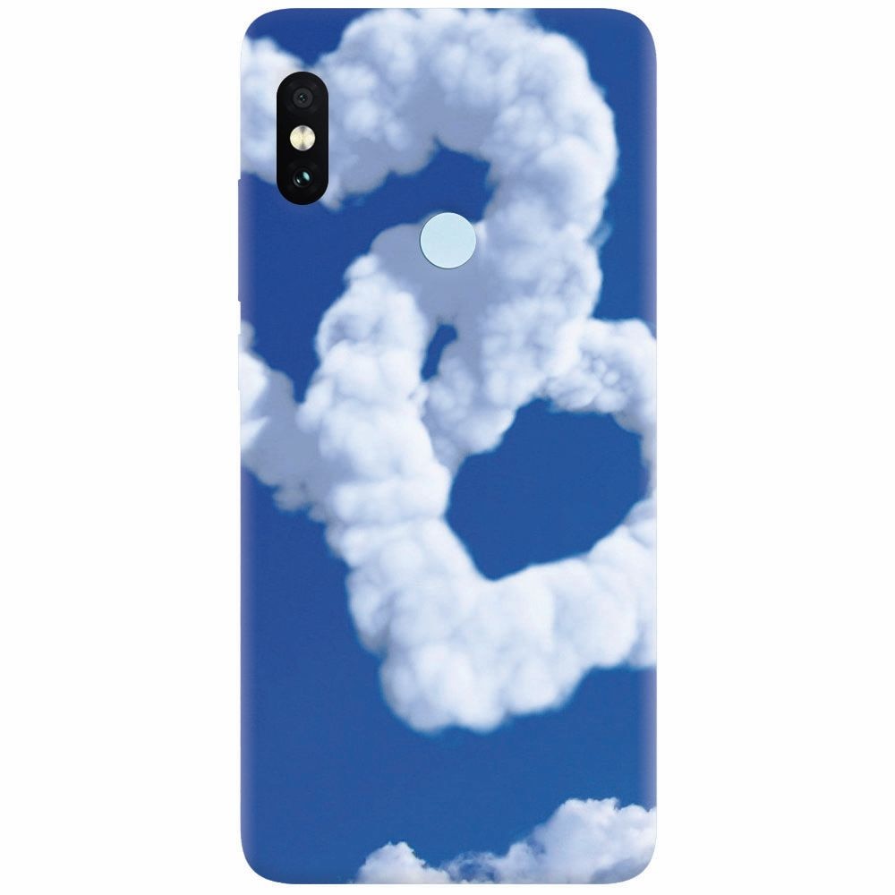 Husa silicon pentru Xiaomi Redmi Note 5 Pro, Heart Shaped Clouds Blue Sky