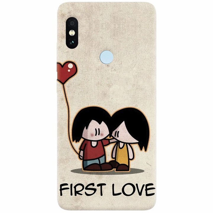 Husa silicon pentru Xiaomi Mi A2, First Love Great Lock Screen