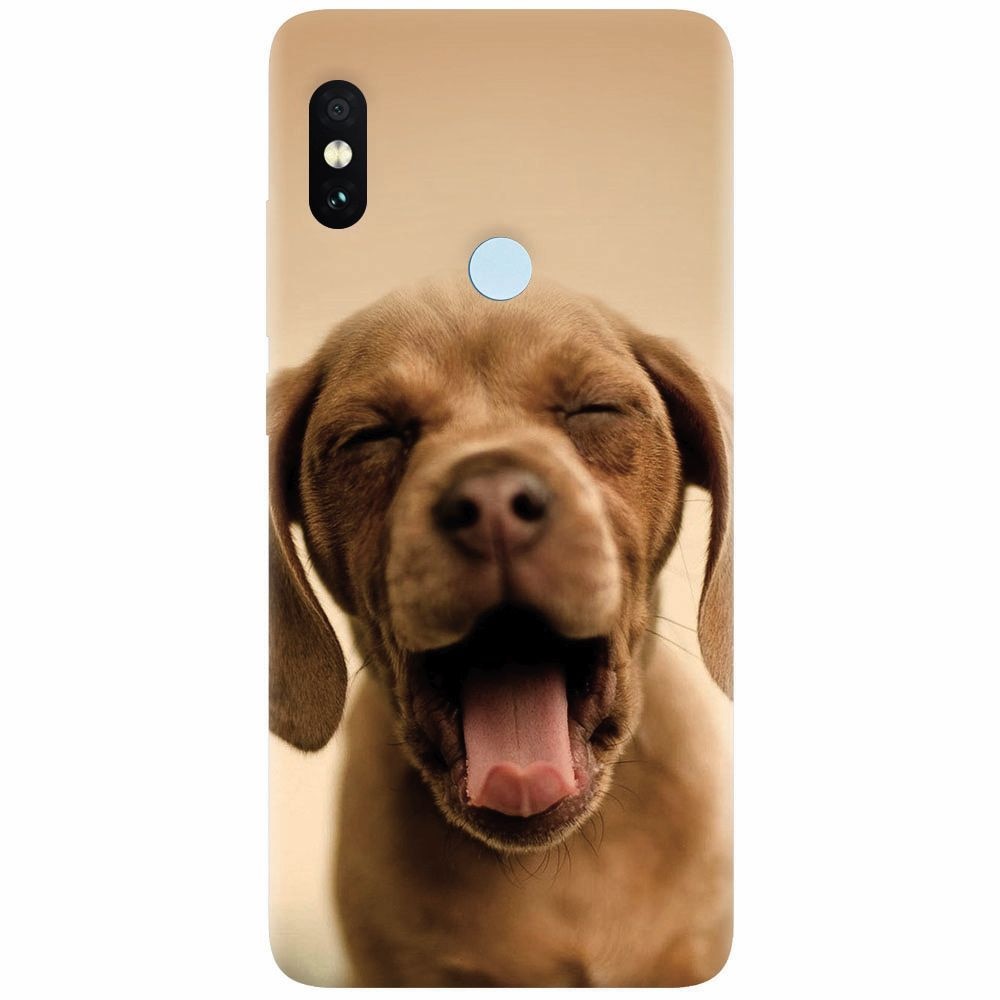 Husa silicon pentru Xiaomi Mi A2, Cute Yawning Puppy
