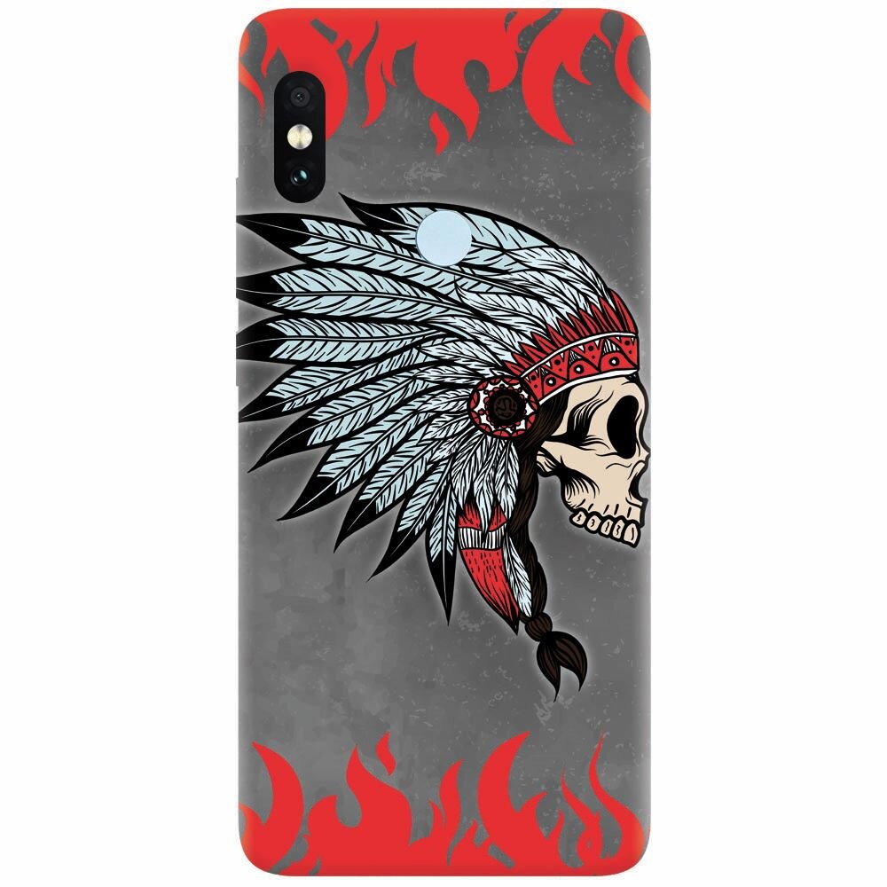 Husa silicon pentru Xiaomi Mi A2, Indian Skull