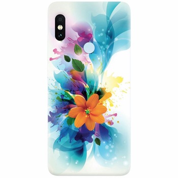 Husa silicon pentru Xiaomi Mi 8, Flower 011 Husa silicon pentru Xiaomi Mi 8, Flower 011