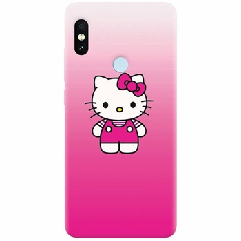 Husa silicon pentru Xiaomi Mi Max 3, Cute Pink Catty Husa silicon pentru Xiaomi Mi Max 3, Cute Pink Catty
